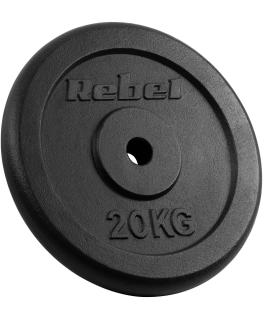 Ketaus svoris 20kg, skylė 31mm, klasikinė plokštė, REBEL ACTIVE