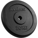 Cast iron weight 20kg, hole 31mm, classic plate, REBEL ACTIVE Cast iron weight 20kg, hole 31mm, classic plate, REBEL ACTIVE