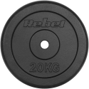 Cast iron weight 20kg, hole 31mm, classic plate, REBEL ACTIVE Cast iron weight 20kg, hole 31mm, classic plate, REBEL ACTIVE