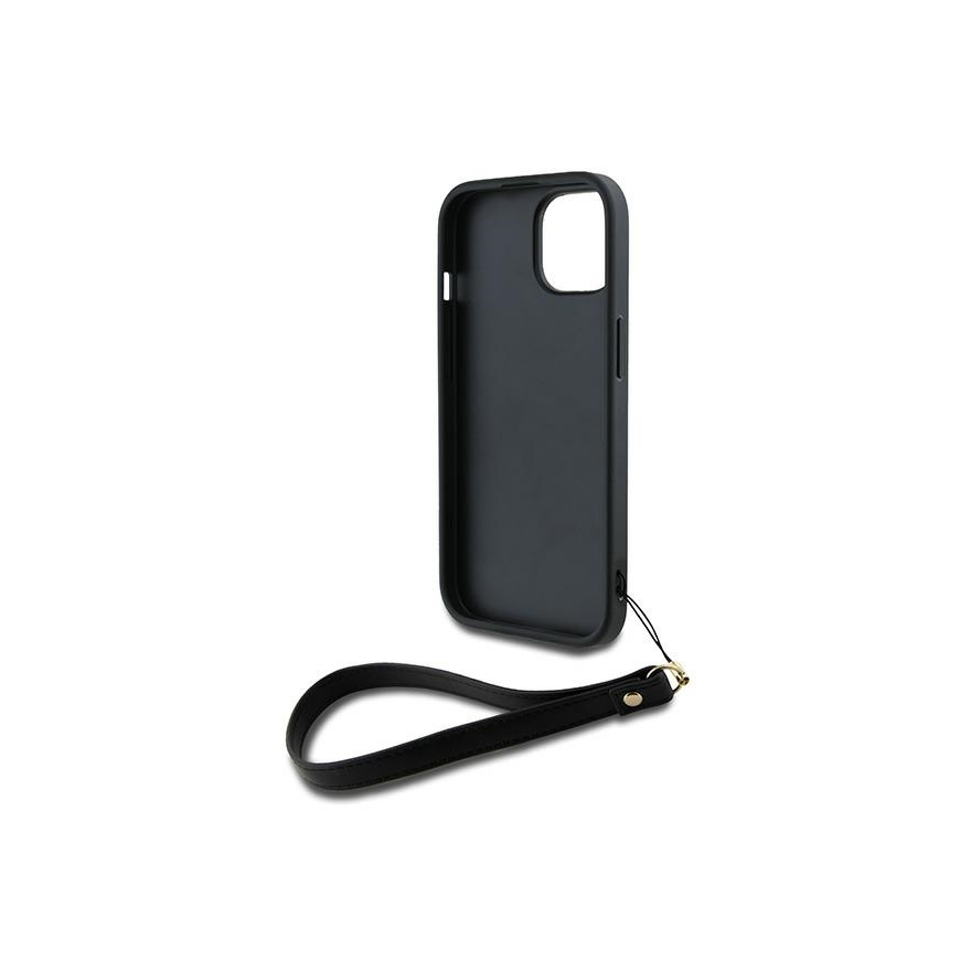 Dėklas DKNY DKHCP15MPBSWSK iPhone 15 Plus 6.7" juoda/juodas hardcase Wrist Strap Stock Logo – 4