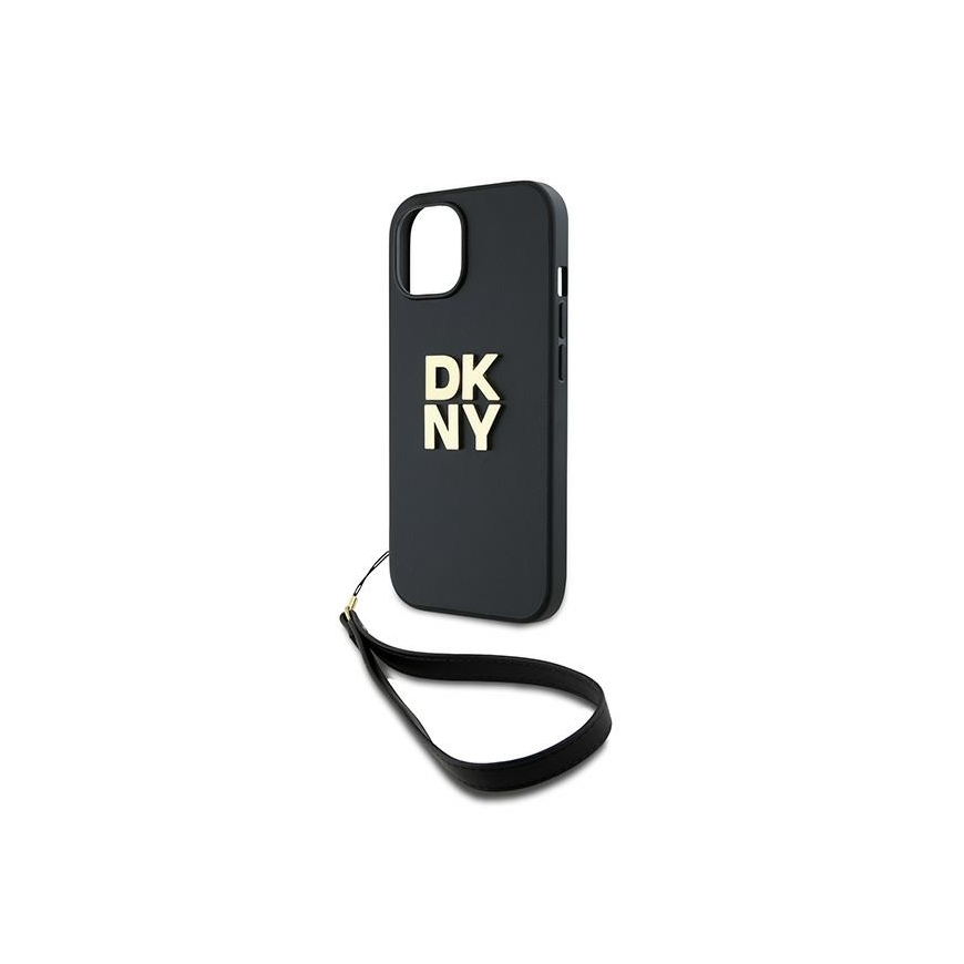 Case DKNY DKHCP15MPBSWSK iPhone 15 Plus 6.7" black/black hardcase Wrist Strap Stock Logo – 5