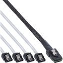 InLine 27620 SATA kabelis 0,5 m Sarkans