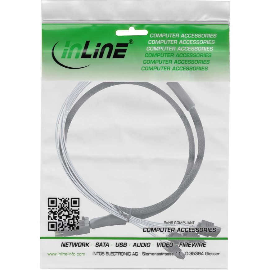 InLine 27620 кабель SATA 0,5 m Красный – 3