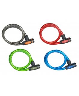 MASTER LOCK 1m long x 18mm diameter keyed armoured cable lock assorted colours