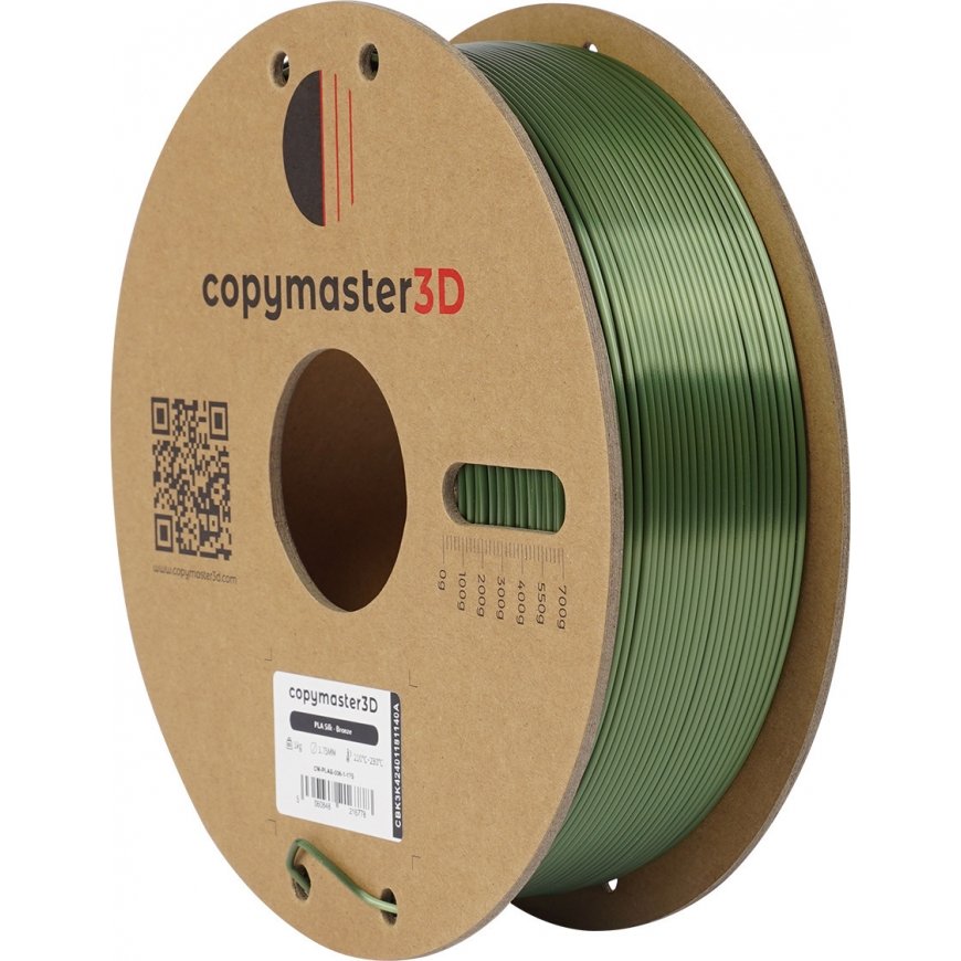 Copymaster3D PLA Silk filament for 3D printer, 1.75 mm, bronze – 3