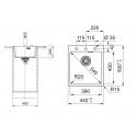 Granite sink Franke Maris, MRG 610-39 A, Onyx, eccentric valve Granite sink Franke Maris, MRG 610-39 A, Onyx, eccentric valve