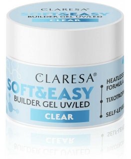 CLARESA Żel budujący do paznoksi Soft&Easy Builder - Clear 45g