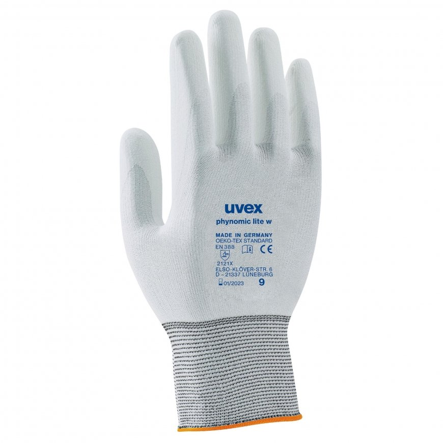 Uvex 6004108 aizsargcimdi Balts Elastāns, Poliamīds 1 pcs