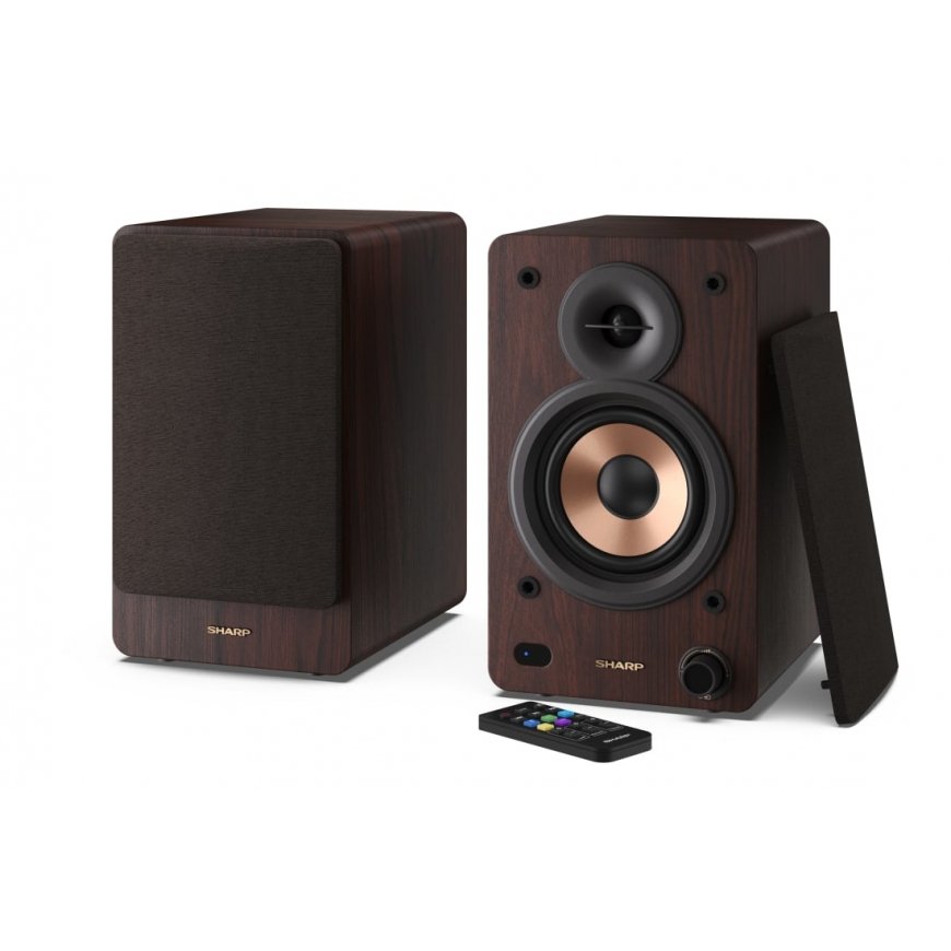 Sharp BOOKSHELF SPEAKERS 2 krypčių Ruda Vielinis ir Bevielis 60 W