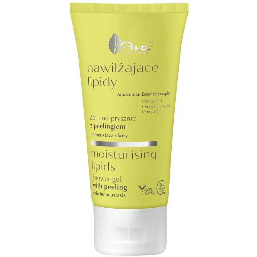 Ava Laboratorium Drėkinamoji Lipids dušo želė su pilingu 150ml