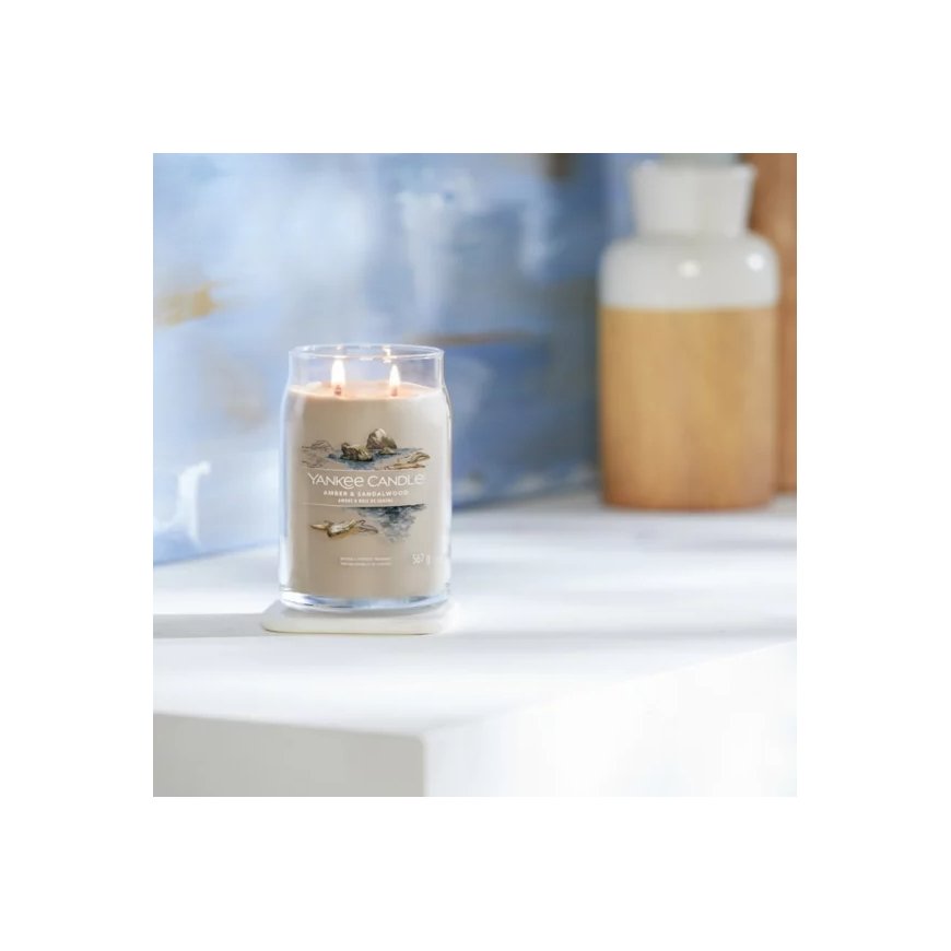 Yankee Candle Amber & Sandalwood vahaküünal Silinder Spice Pruun 1 tk – 2
