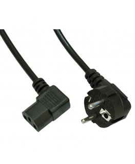 Akyga AK-PC-12A maitinimo kabelis Juoda 3 m CEE7/7 IEC C13