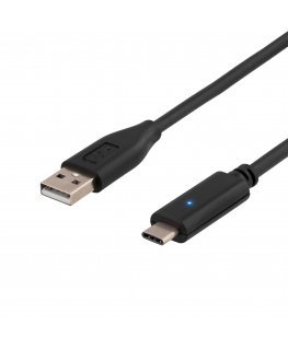 Deltaco USBC-1003 USB cable USB 2.0 0.5 m USB A Black