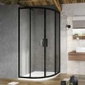 Semi-circular shower cabin Ravak Blix Slim, BLSCP4-90 black + transparent glass Semi-circular shower cabin Ravak Blix Slim, BLSCP4-90 black + transparent glass
