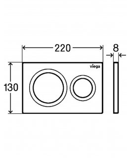 WC mygtukai Viega Prevista, Visign For Style 20, chromas
