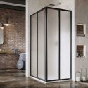 Rectangular shower wall Ravak Supernova, SRV2-80 195 S, black+glass Grape