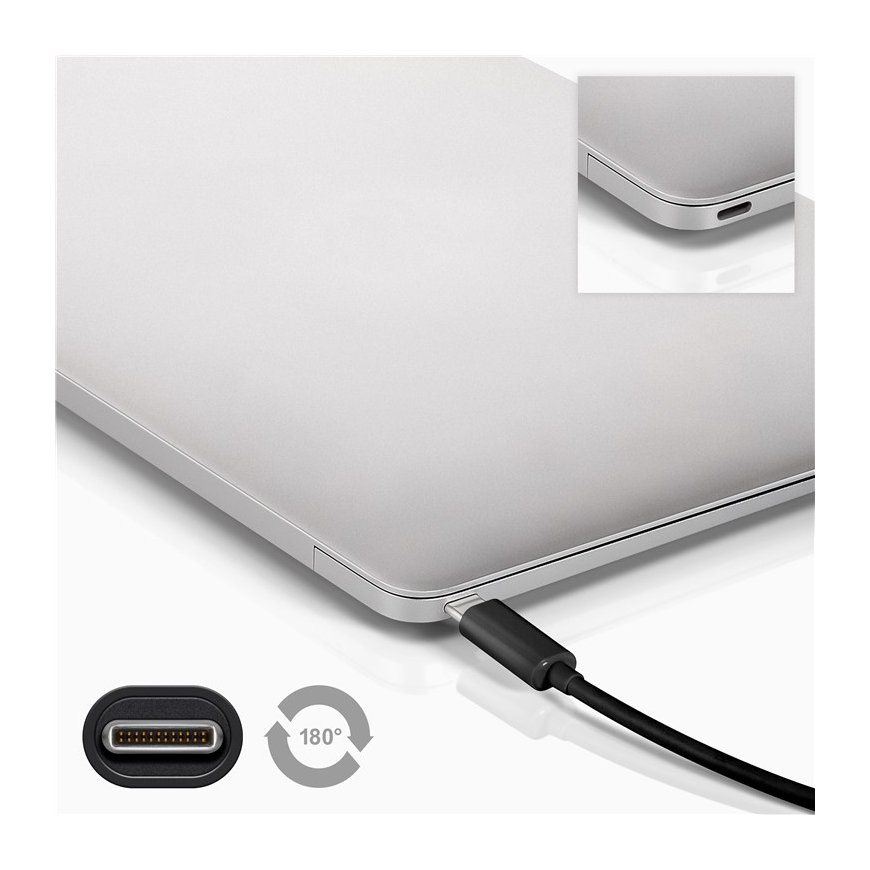 Goobay 66509 USB-kaapeli USB 3.2 Gen 1 (3.1 Gen 1) 3 m USB C musta – 3