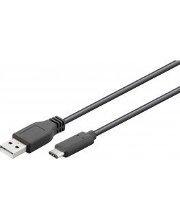 Goobay 55466 USB кабель USB 2.0 1 m USB C USB A Черный