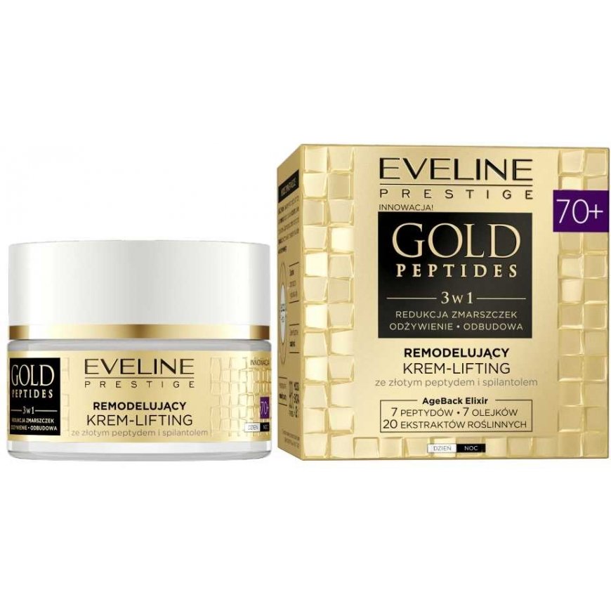 Lifting cream Eveline Cosmetics Gold Peptides, firming, 70+, 50 ml – 4