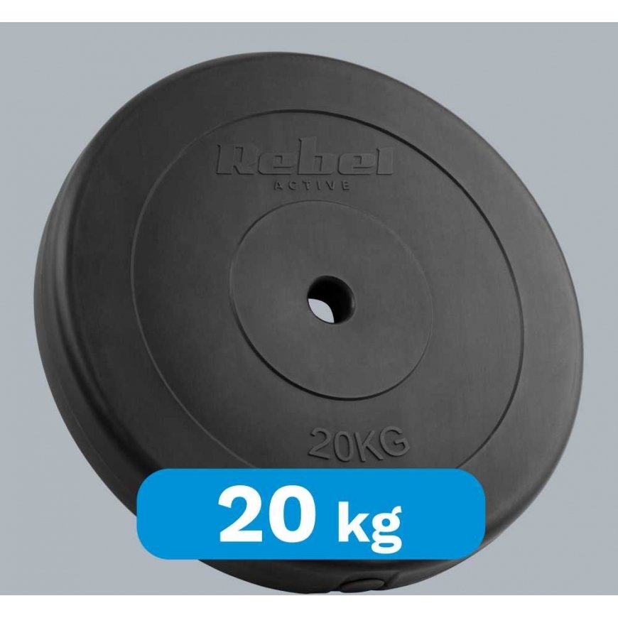 Bituminė apkrova 20kg, skylė 31mm, klasikinis diskas, REBEL ACTIVE – 2