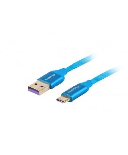 Lanberg CA-USBO-21CU-0010-BL USB-kaabel USB 2.0 1 m USB A USB C Sinine