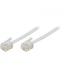 Deltaco DEL-159F telephone cable 2 m White