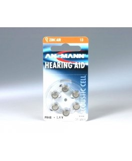Ansmann Blister 6 X Zinc - Air battery, PR 13 Vienreizējas lietošanas baterija