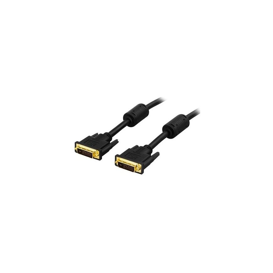 Deltaco DVI-600C DVI-kaapeli 5 m DVI-D musta