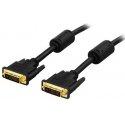 Deltaco DVI-600C DVI cable 5 m DVI-D Black
