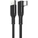Fuj:tech USB-C 90° - USB-A -kaapeli, 1 m, musta Fuj:tech USB-C 90° - USB-A -kaapeli, 1 m, musta