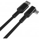Fuj:tech USB-C 90° - USB-A cable, 1 m, black