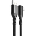 Fuj:tech USB-C 90° - USB-A -kaapeli, 1 m, musta Fuj:tech USB-C 90° - USB-A -kaapeli, 1 m, musta