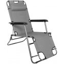 Adjustable garden chair Springos GC0060 black