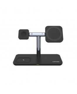 UNITEK P1212A органайзеры для зарядных устройств Отдельностоящий АБС-пластик Черный, Серебристый