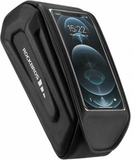 Rockbros 30120064001 vandeniui atsparaus rėmo dviračio krepšys su telefono dangteliu - juodas