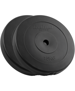 Set of bituminous weights 2x15kg, hole 31mm, classic plate, REBEL ACTIVE