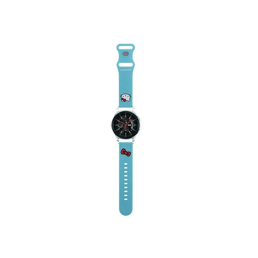 Hello Kitty Strap Universalny HKUWLSCHBLB Silicone Kitty Head blue/blue 22mm
