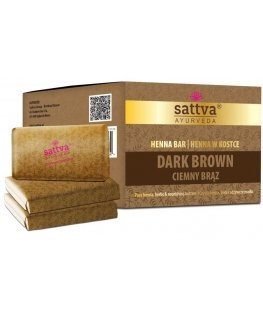 Sattva Ayurveda Henna Bar henna w kostce Dark Brown 3x80g