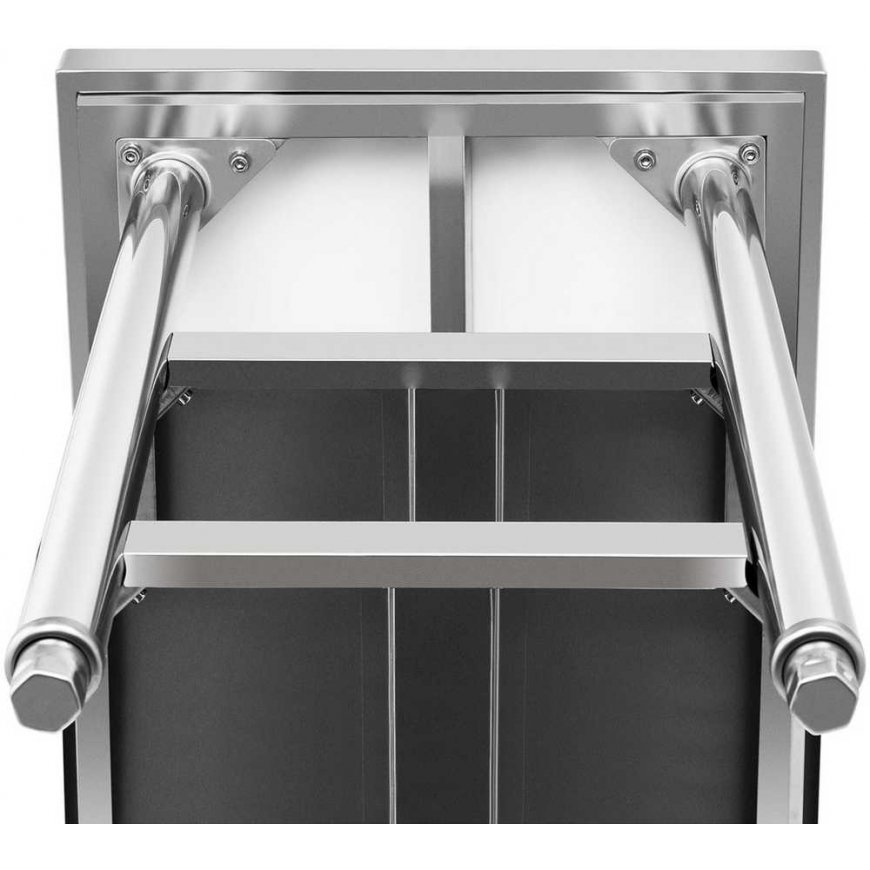 Royal Catering Stalas, centrinis plieno stalviršis, 2 lentynos, 180 x 60 cm – 3