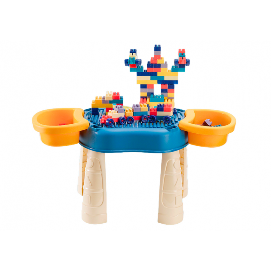Lean Toys Multifunctional Table 4in1 Blocks Fishing Drawing Blue – 2