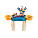 Lean Toys Multifunctional Table 4in1 Blocks Fishing Drawing Mėlyna