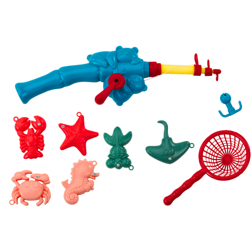 Lean Toys Multifunctional Table 4in1 Blocks Fishing Drawing Mėlyna – 4