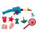 Lean Toys Multifunctional Table 4in1 Blocks Fishing Drawing Mėlyna