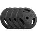 Set of bituminous weights 4x5kg, hole 31mm, plate with handles, REBEL ACTIVE Set of bituminous weights 4x5kg, hole 31mm, plate with handles, REBEL ACTIVE