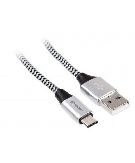 Tracer TRAKBK46265 USB cable USB 2.0 1 m USB C USB A Black, Silver
