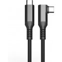 Fuj:tech USB-C 90° - USB-C -kaapeli, 3 m, musta Fuj:tech USB-C 90° - USB-C -kaapeli, 3 m, musta