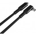 Fuj:tech USB-C 90° - USB-C -kaapeli, 3 m, musta Fuj:tech USB-C 90° - USB-C -kaapeli, 3 m, musta