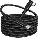 Fuj:tech USB-C 90° - USB-C -kaapeli, 3 m, musta Fuj:tech USB-C 90° - USB-C -kaapeli, 3 m, musta