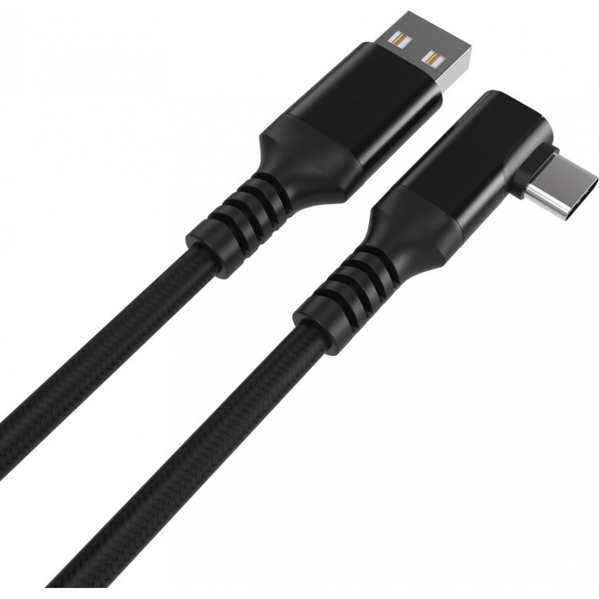 Fuj:tech USB-C 90° - USB-A cable, 2 m, black – 4