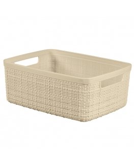 Basket Jute S 5L 27x20x11cm cream